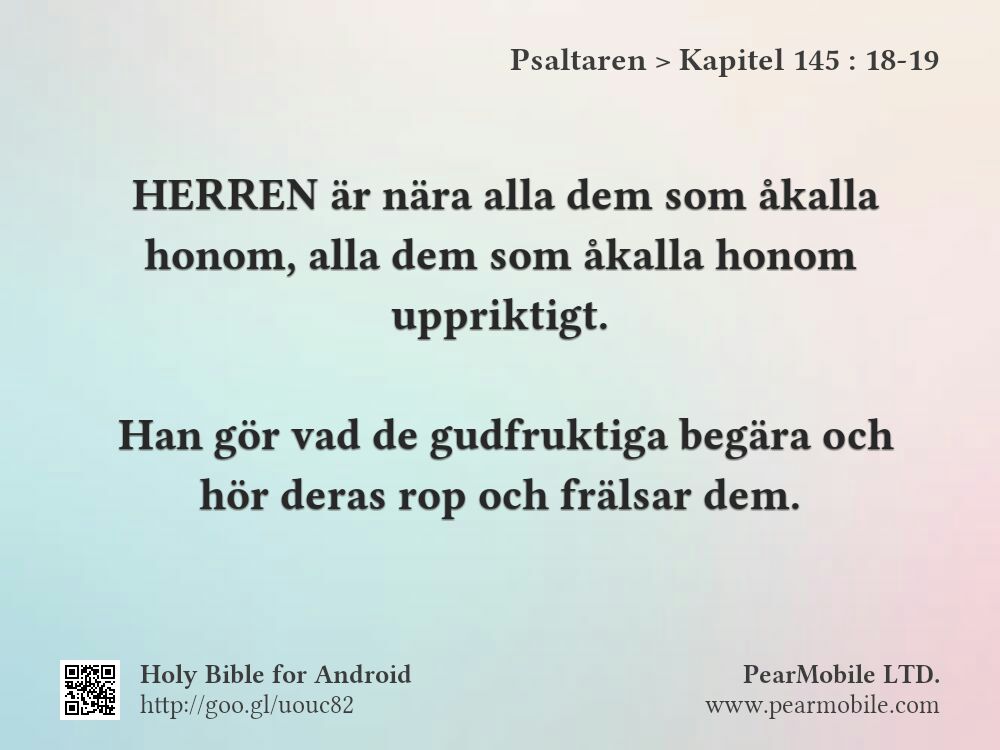 Psaltaren, Kapitel 145:18-19